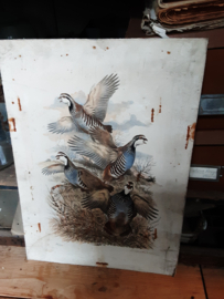 Oud schilderij vogels