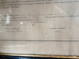 Oud Frans certificat