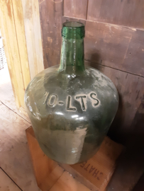 Oude groene gistfles 10 liter