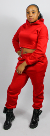 Red hoodie combi-set