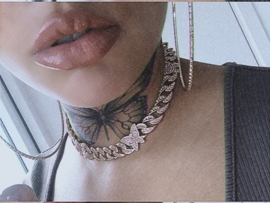Bling diamond Vlinder silver