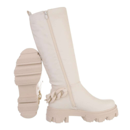 Grove Beige Lange Boots