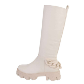 Grove Beige Lange Boots