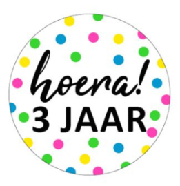 Hoera 3 jaar!