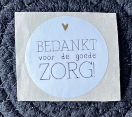 Sticker - Bedankt voor de goede zorg!