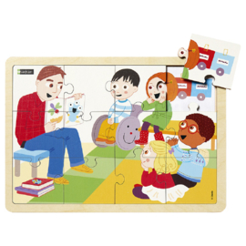 Puzzelset Schooltijden, set van 4