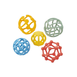 Silisoft flexibele ballen, regenboog, set van 5