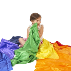 Tickit zijde doeken in regenboog kleuren, set van 7