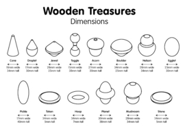 Tickit houten schatten voel & combineer set, 36-delig