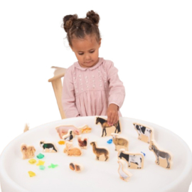 Houten huisdieren blokken, 15 stuks