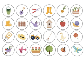 Thema stickers tuin, 360 stickers