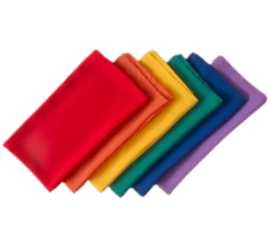 Playcycle speeldoeken regenboog, 6-delige set, 30 cm