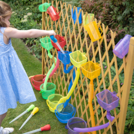 Tickit doorschijnende kleuren emmers, set van 6