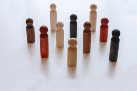 Grote multiculturele poppen, set van 10