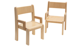 # Houten stoel TIM met armleuningen, set van 2
