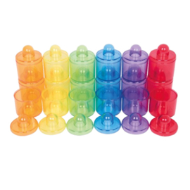 Tickit set doorschijnende kleurpotjes, set van 18