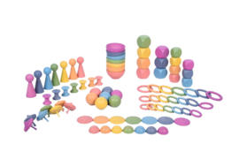 Loose parts regenboog set 84-delig