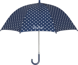 Kinderparaplu blauw met witte stippen