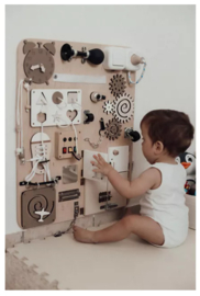 Activiteiten wandbord taupe/beige tinten Premium