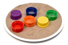 Sensorische zeefjes regenboog, set van 6