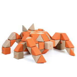 JollyHeap set Creative, 100 stuks magnetische blokken (4 vormen)