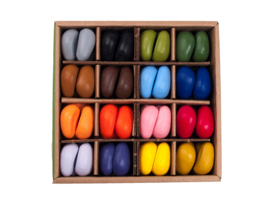 Doos met 64 Crayon Rocks soja waskrijtjes