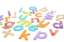 Tickit glitter letters regenboog, 26 stuks