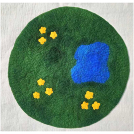 Vilten decor/thema matten - Set van 3