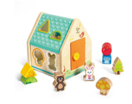 Houten vormenstoof dierenhuis