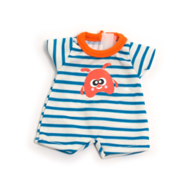 Zomerpyjama blauw gestreept, 21 cm