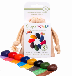 Zakje met 8 Crayon Rocks waskrijtjes