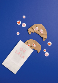 Wiebeloogjes met hartjes, doorsnee 30 mm, 6 stuks