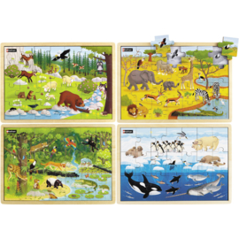 Puzzel Dieren van de wereld, 21- of 28-delig