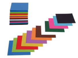 Vouwkartons vierkant, 12 kleuren