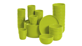 Melamine servies 36-delig groen