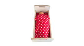 # Poppenbedje wit, met dekje