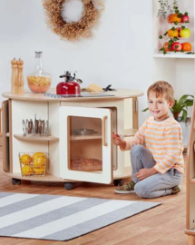 Eiland-keuken rond, voor kleuters