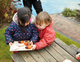 Natuurlijke sorteerbak, 9 vakken