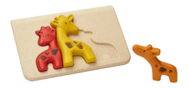 Houten puzzel Giraf familie