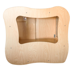 # Organisch gevormde Thema-kijkkast, decor berken