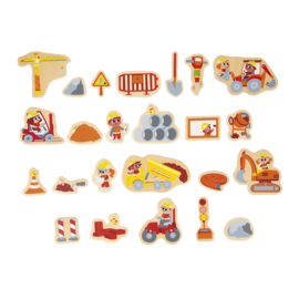 Magneetset De Bouwplaats, 24 stuks