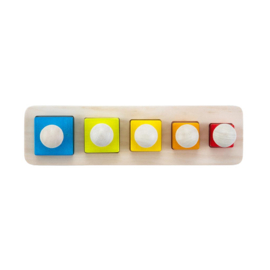 Sorteerplank vierkante vormen rubberhout, brede pin