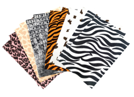 Vilt vellen dierenprint, set van 10