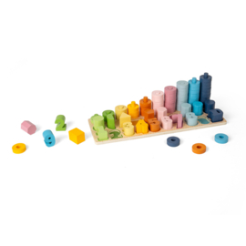 Multifunctionele tel- kleur- en vormenpuzzel