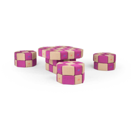 JollyHeap set Educational, 100 stuks magnetische blokken (2 vormen)