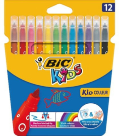 Kleurstiften Bic Kid Couleur, 12 stuks