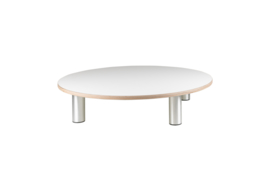 # Bouwplateau rond berken/wit hpl 15 cm hoog