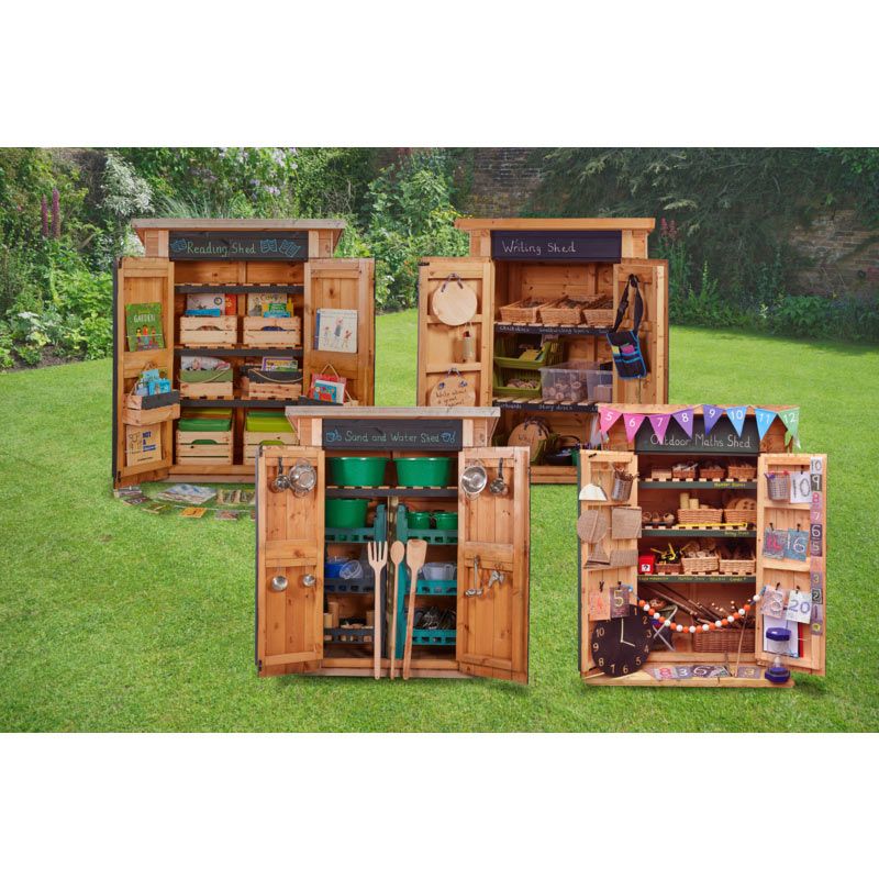 Set van 4 opbergkasten voor buiten