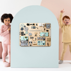 Activiteiten wandbord grijs/pastel tinten XL