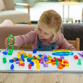Tickit doorschijnende gekleurde huisjes, 72-delig